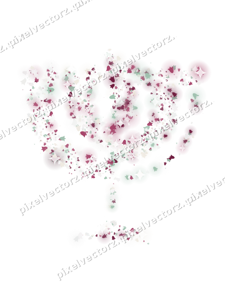 Seamless glitter menorah of bells on a transparent background