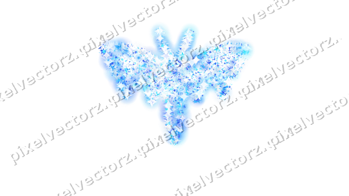 Seamless glitter bat in cyan and blue on a transparent background