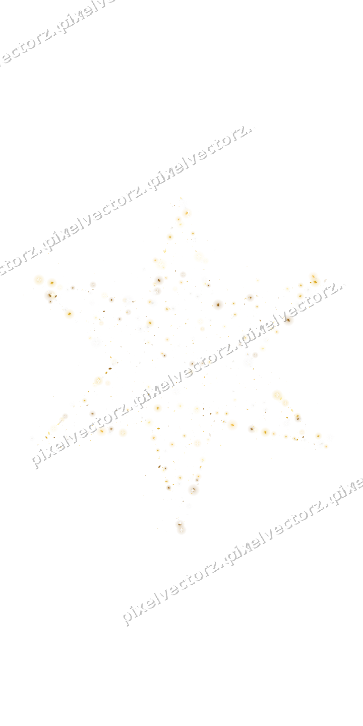 Seamless glitter star of droplets on a transparent background