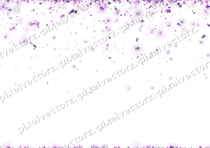 Nahtloser Glitzerregen in Violett auf transparentem Grund