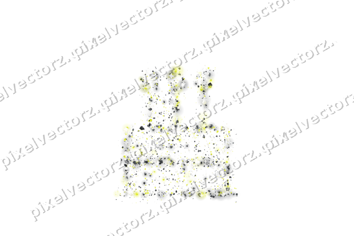 Seamless glitter birthday cake in yellow on a transparent background