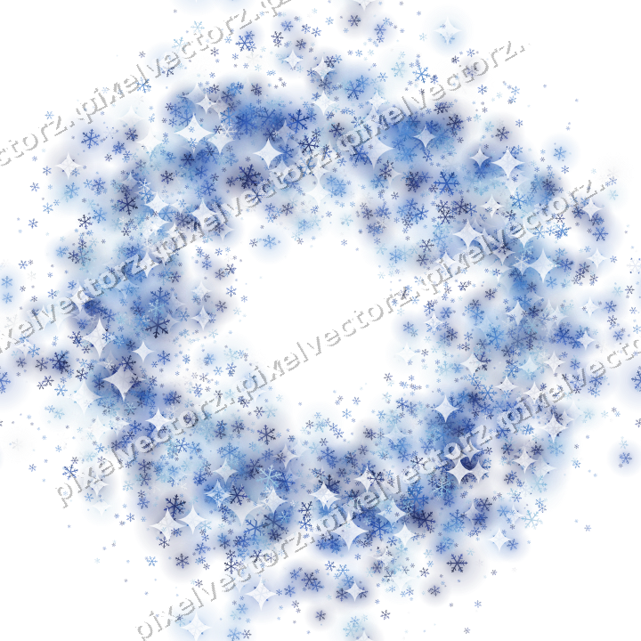 Nahtloser Glitzerkranz aus Schneeflocken auf transparentem Grund