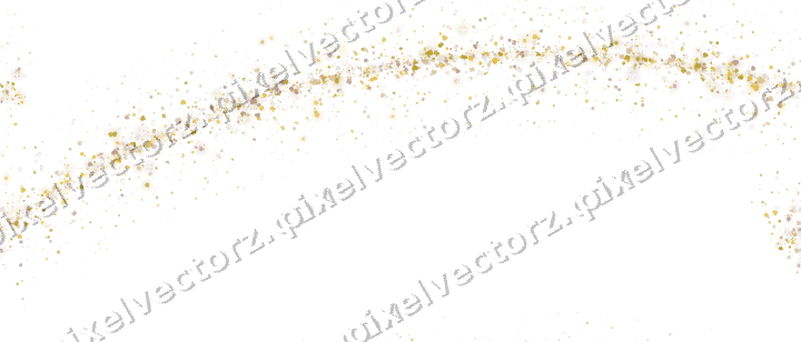 Seamless glitter arc of hearts and clovers on a transparent background