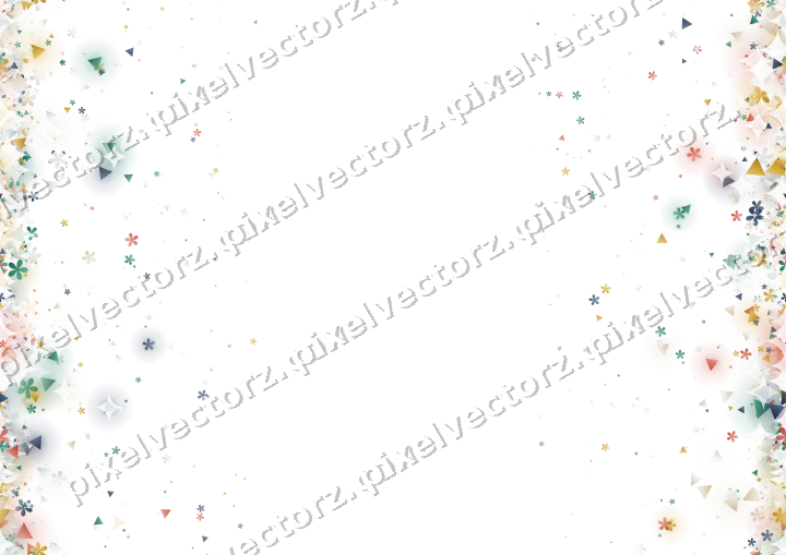 Seamless glitter border in amber and green on a transparent background