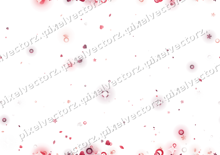 Nahtloser Glitzeraufstieg in Rosa und Rot auf transparentem Grund