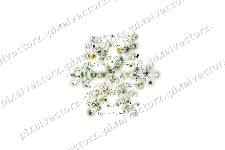 Seamless glitter snowflake of confetti on a transparent background