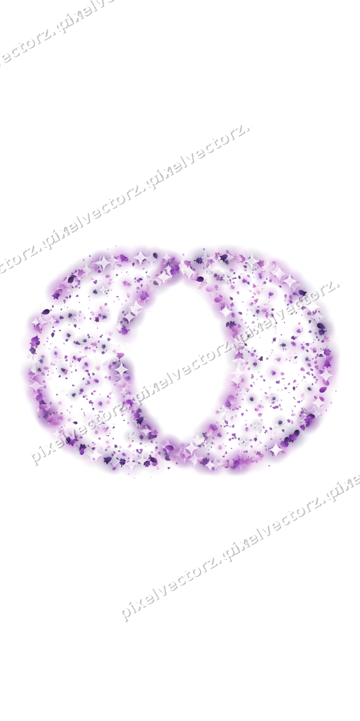 Seamless glitter wedding rings in purple on a transparent background