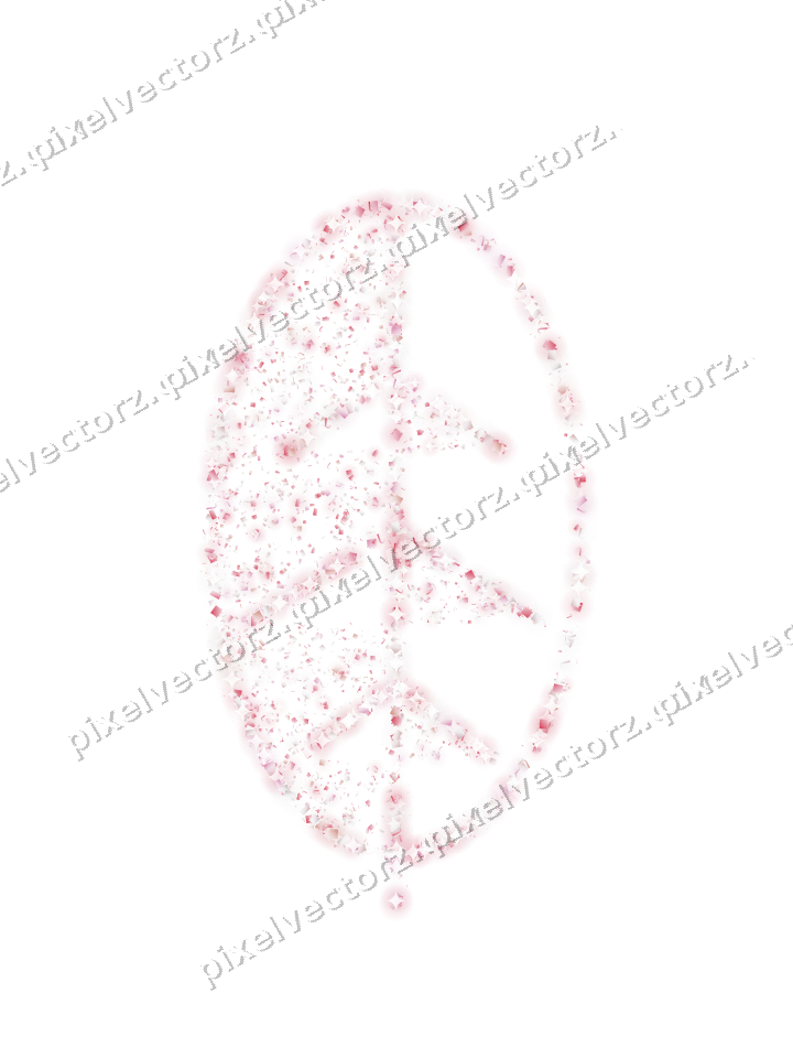 Seamless glitter leaf in pale pink on a transparent background