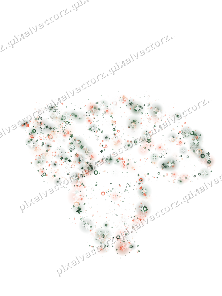 Seamless glitter turkey in dark green on a transparent background