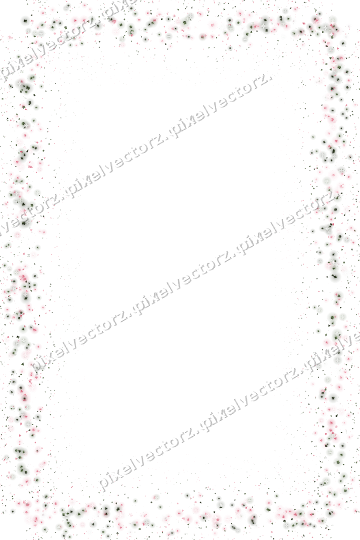 Seamless glitter frame in pink on a transparent background
