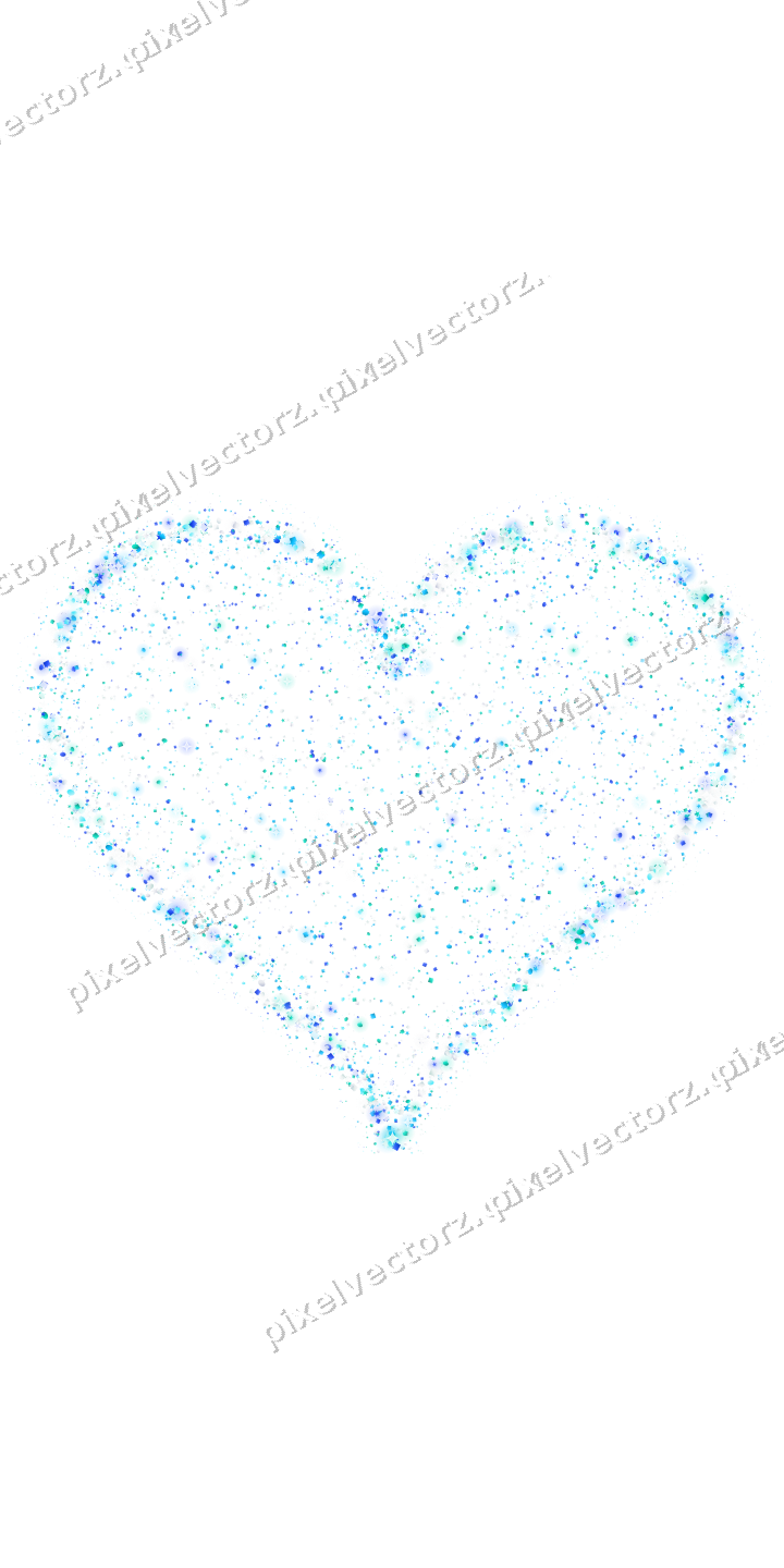 Seamless glitter heart of stars and gifts on a transparent background