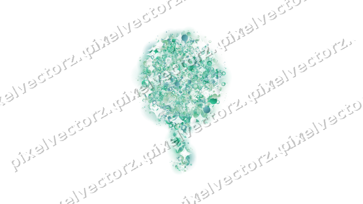 Seamless glitter balloon in green and teal on a transparent background