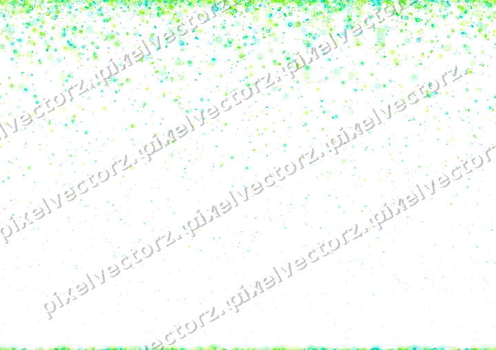 Seamless falling glitter in green and lime on a transparent background