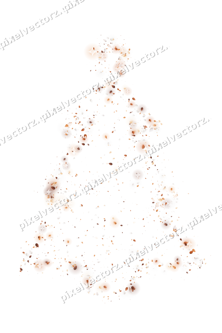 Seamless glitter christmas tree of eggs on a transparent background