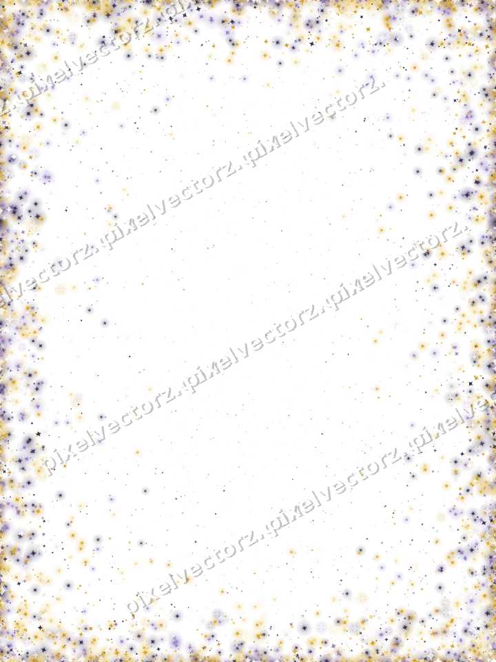 Seamless glitter vignette of sparkles on a transparent background