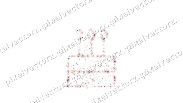 Seamless glitter birthday cake of stars on a transparent background