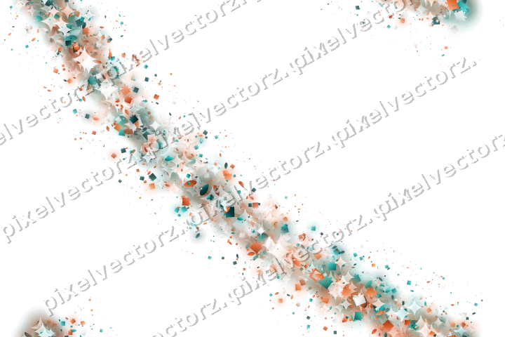 Seamless glitter arc of gifts and leaves on a transparent background