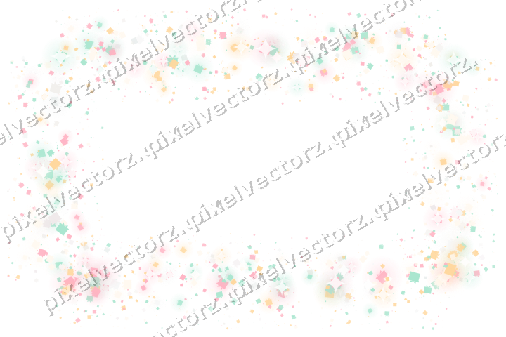 Seamless glitter frame of gifts on a transparent background