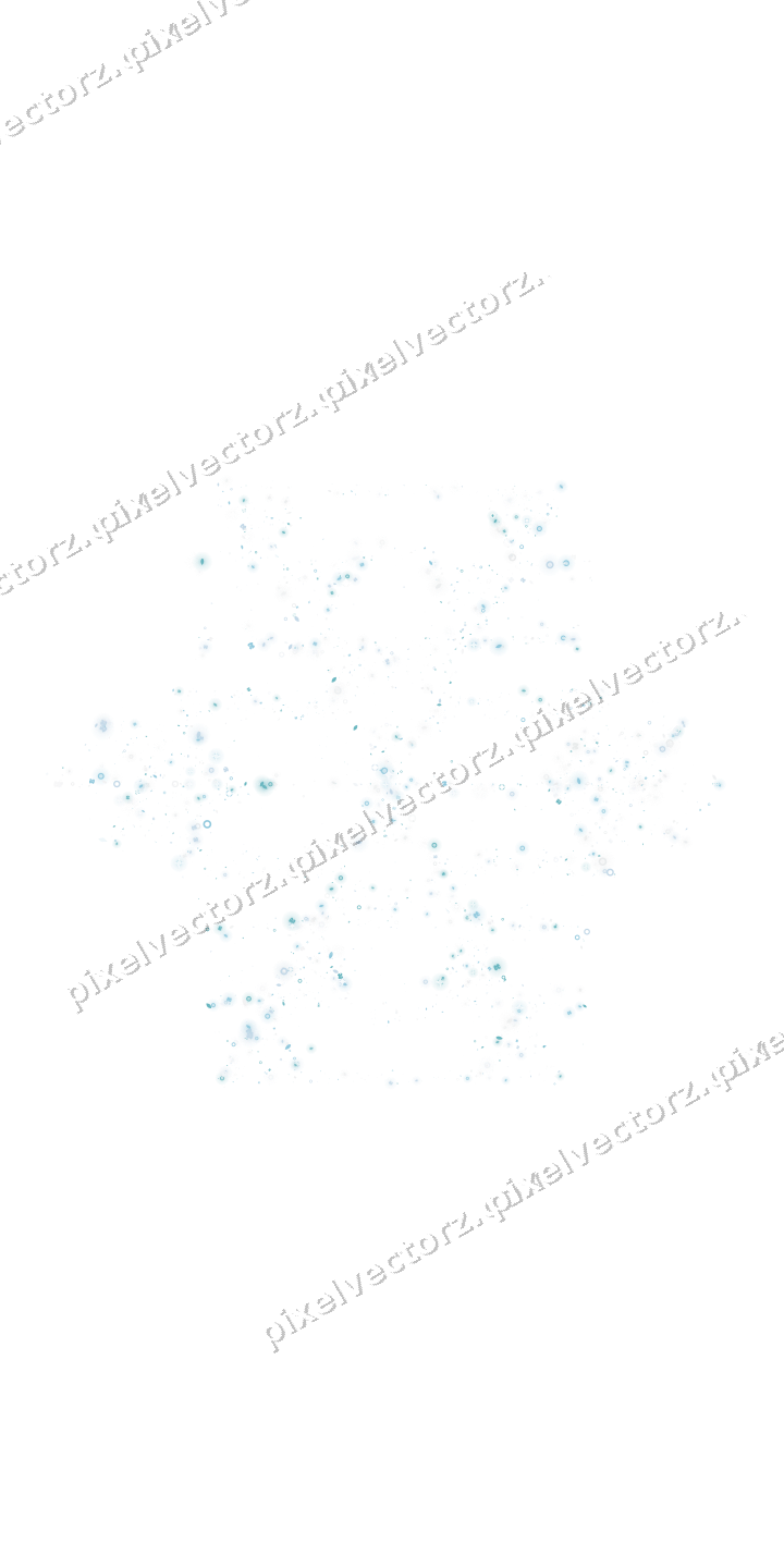 Seamless glitter snowflake in cyan on a transparent background