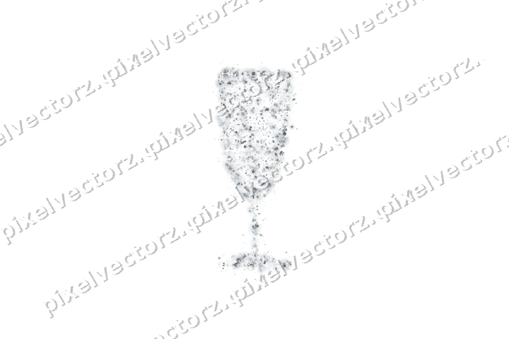 Seamless glitter champagne flute on a transparent background