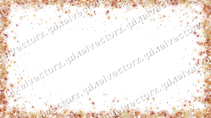 Seamless glitter vignette in orange on a transparent background