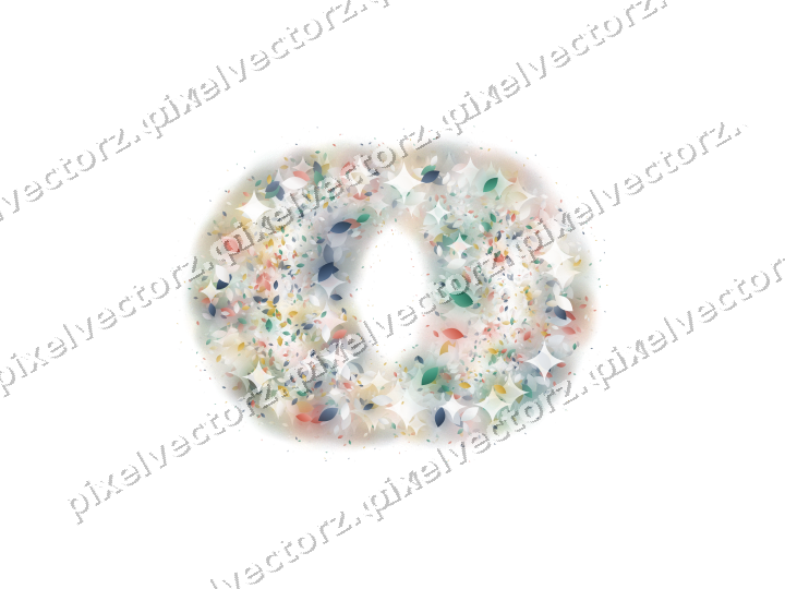 Seamless glitter wedding rings of droplets on a transparent background