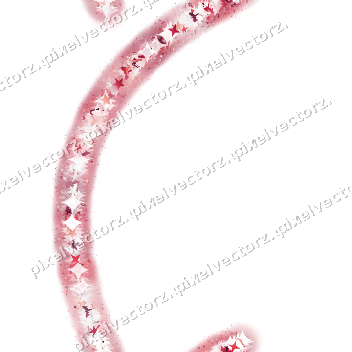 Seamless glitter arc in pink and red on a transparent background