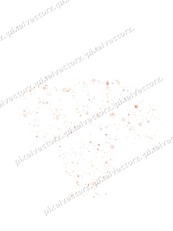 Seamless glitter turkey in orange on a transparent background