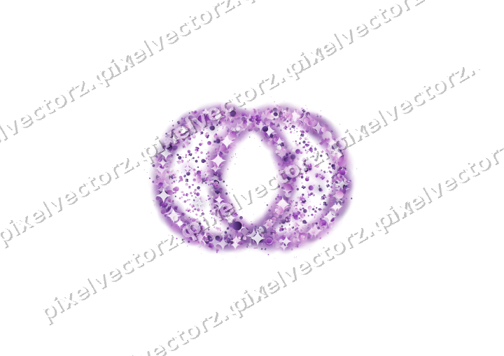 Seamless glitter wedding rings in purple on a transparent background