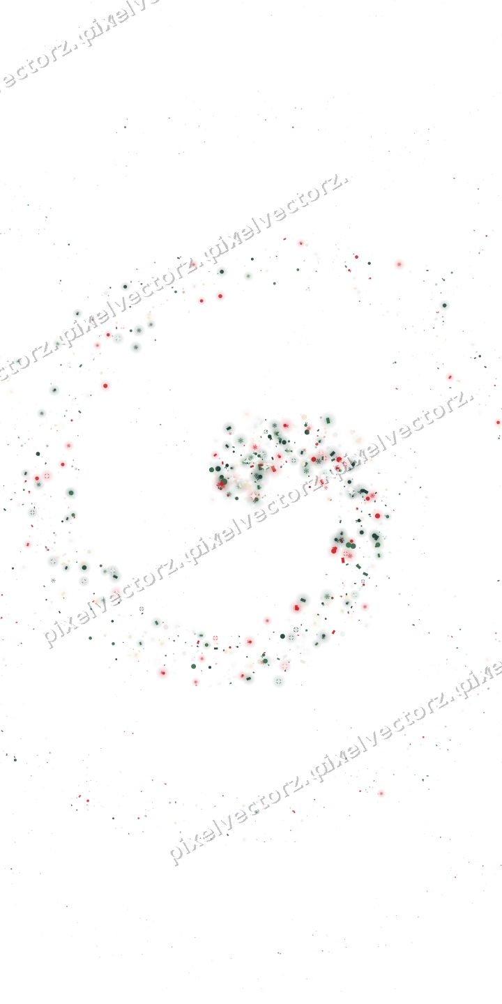 Seamless glitter spiral in dark green on a transparent background