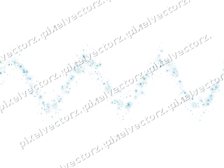 Seamless glitter wave in cyan on a transparent background