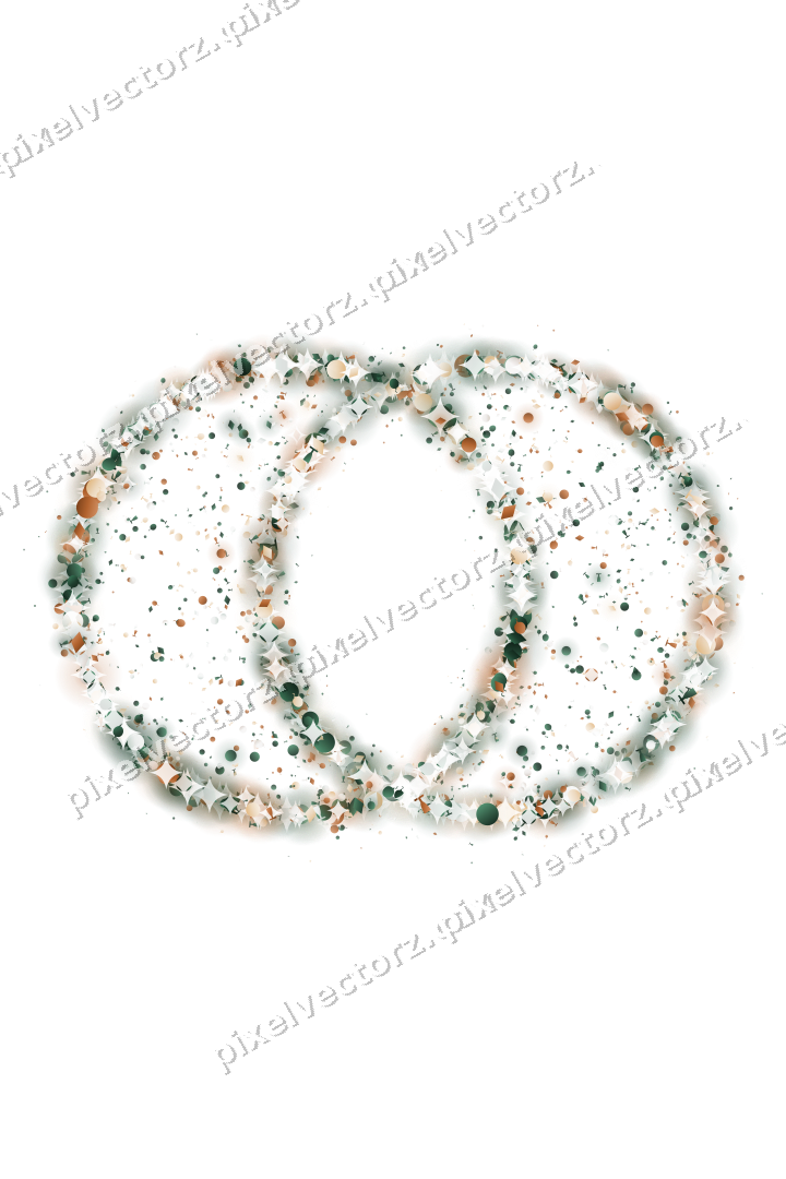 Seamless glitter wedding rings on a transparent background