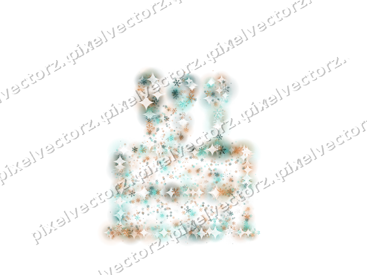 Seamless glitter birthday cake in orange on a transparent background