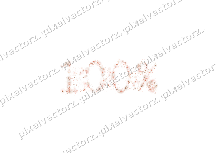 Seamless glitter number 100% of droplets on a transparent background