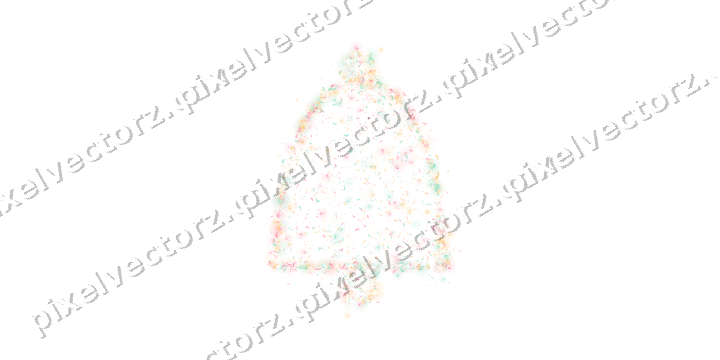 Seamless glitter bell of crescents on a transparent background