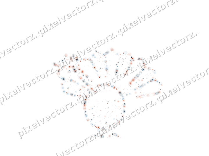 Seamless glitter turkey in orange and cyan on a transparent background