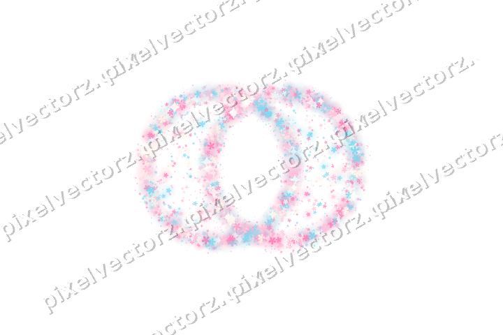 Seamless glitter wedding rings of flowers on a transparent background