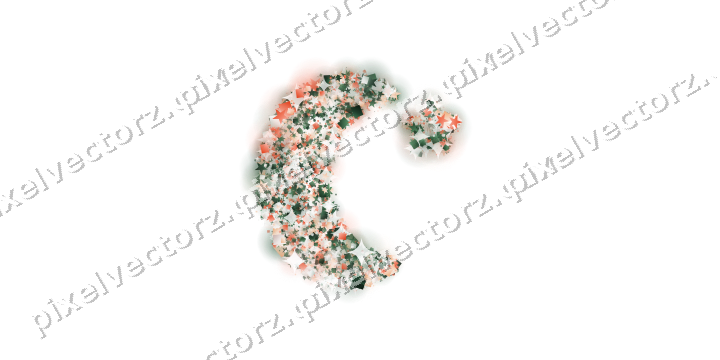 Seamless glitter crescent moon on a transparent background