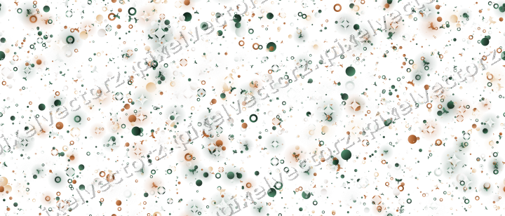 Seamless glitter scatter of bats and dots on a transparent background