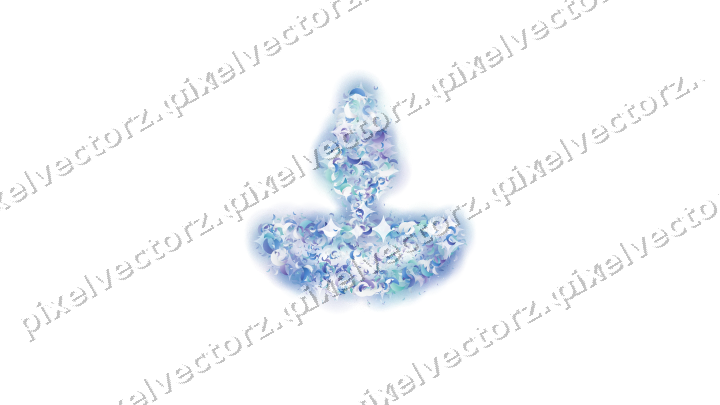 Seamless glitter diya lamp of crescents on a transparent background