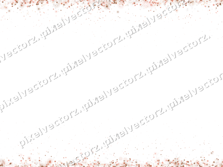 Seamless glitter border of stars in orange on a transparent background