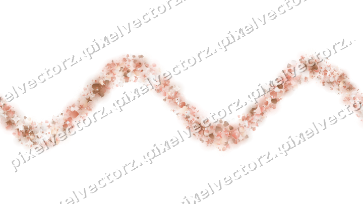Nahtlose Glitzerwelle aus Sternen und Herzen auf transparentem Grund