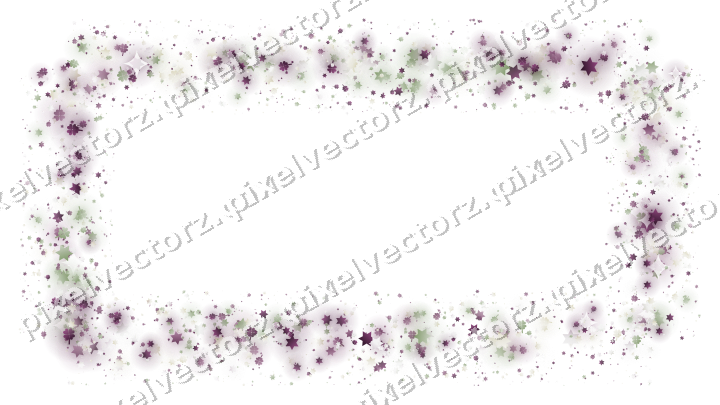 Seamless glitter frame in dark magenta on a transparent background