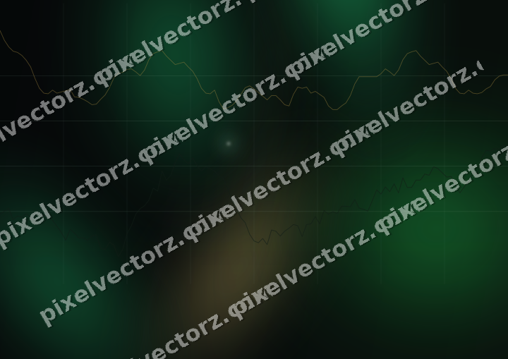 Leuchtender Neon Diagramm Hintergrund in Grün und Bernstein