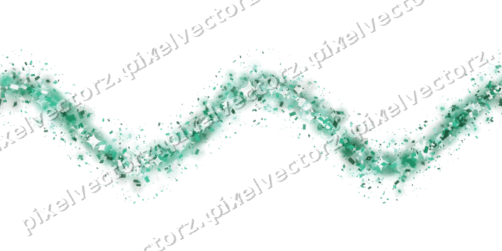 Seamless glitter wave on a transparent background