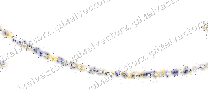 Seamless glitter arc in dark blue on a transparent background