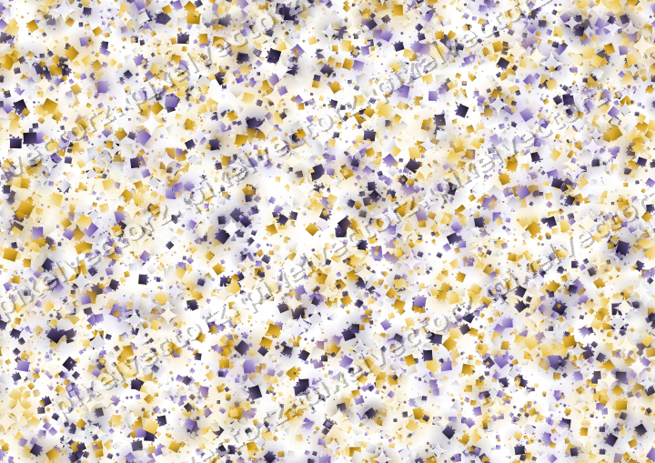 Seamless glitter scatter of gifts in amber on a transparent background