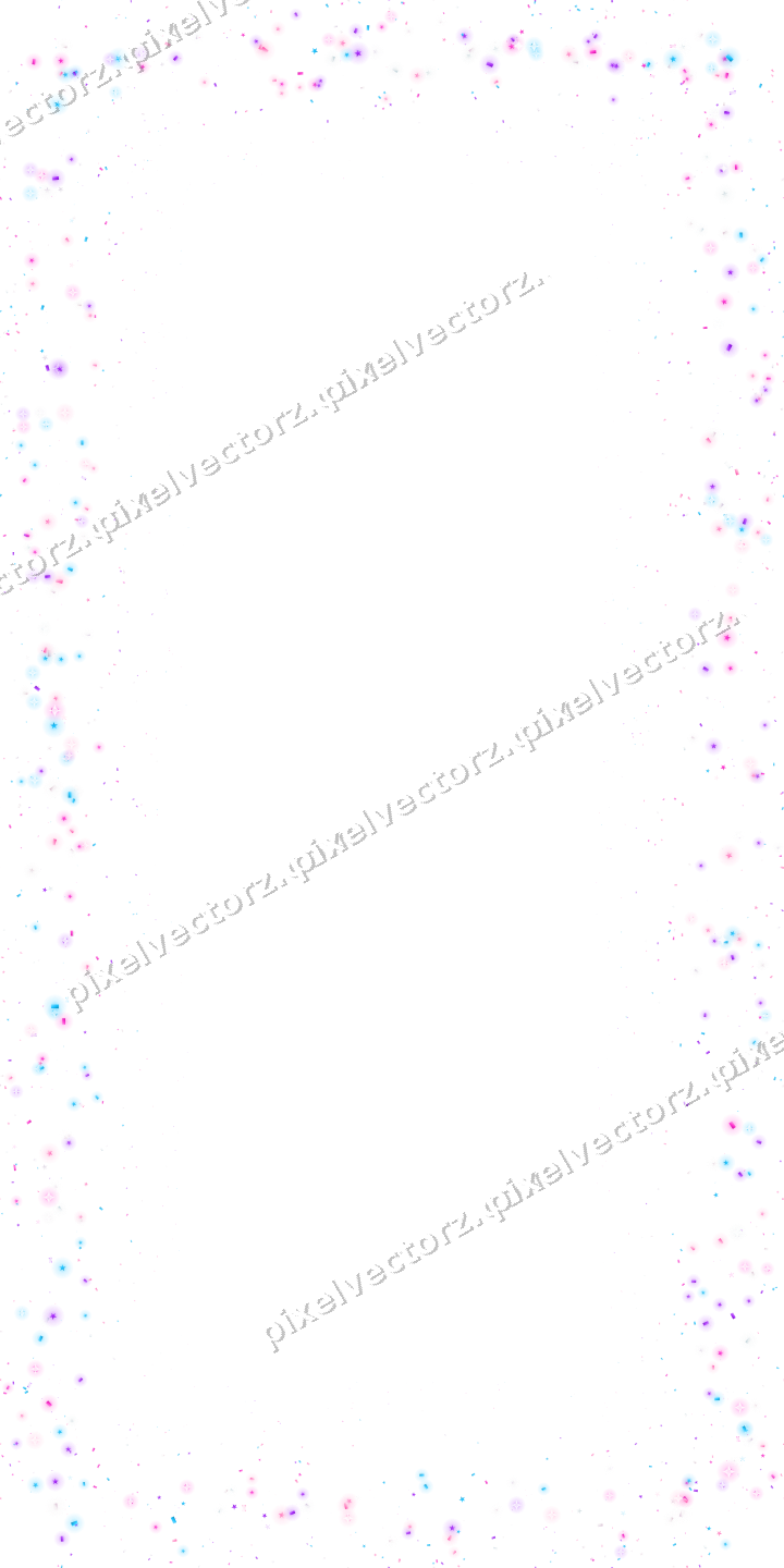 Seamless glitter frame in magenta on a transparent background