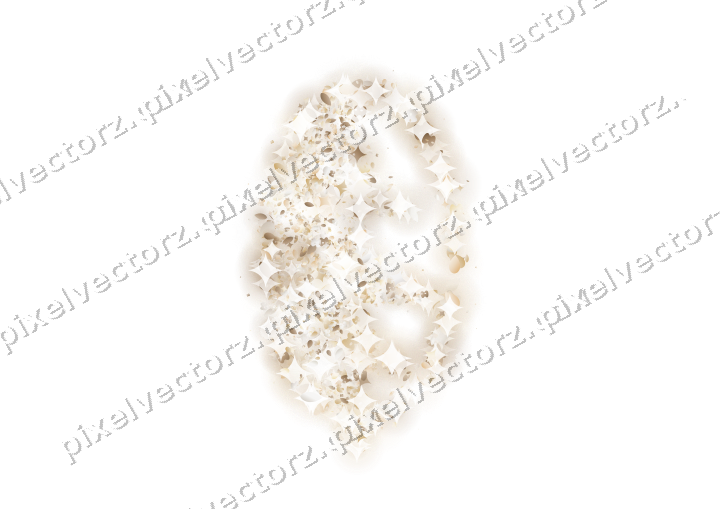 Seamless glitter leaf of sparkles and eggs on a transparent background