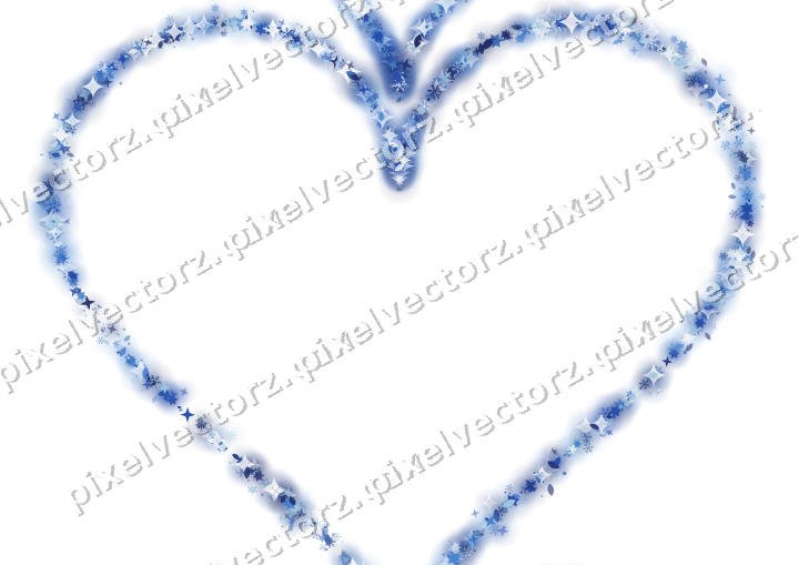 Nahtloses Glitzerherz in Blau und Türkis auf transparentem Grund